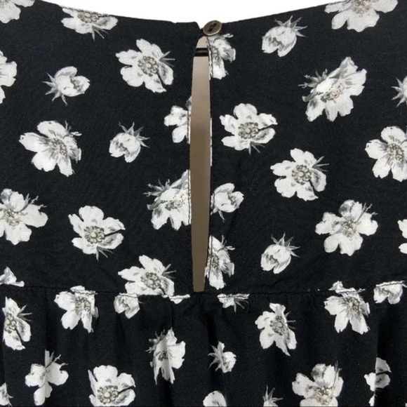 Abercrombie & Fitch Floral Long Sleeve Black Romper - Picture 8 of 8